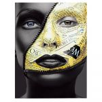 Machiaj auriu creativ tablou portret - Material produs:: Poster pe hartie FARA RAMA, Dimensiunea:: 30x40 cm