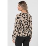 Bluza cu animal print si decolteu in V