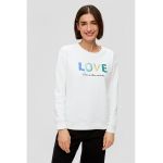 Bluza de trening cu maneci cazute si imprimeu text