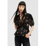 Bluza evazata cu model floral Dinah Tanana