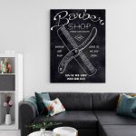 Barber Shop Tablou Haircut - Material produs:: Tablou canvas pe panza CU RAMA, Dimensiunea:: 50x70 cm