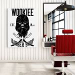 Barber Shop Tablou Wookie Vintage - Material produs:: Poster pe hartie FARA RAMA, Dimensiunea:: A0 84,1x118,9 cm