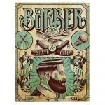 Barber Shop Tablou Shave&#038;Cut Vintage - Material produs:: Poster pe hartie FARA RAMA, Dimensiunea:: 80x120 cm