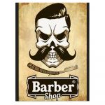 Barber Shop Tablou Craniu Vintage - Material produs:: Poster pe hartie FARA RAMA, Dimensiunea:: 20x30 cm