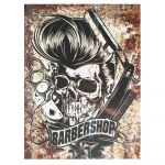 Barber Shop Tablou Craniu Vintage - Material produs:: Poster pe hartie FARA RAMA, Dimensiunea:: 30x40 cm