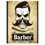 Barber Shop Tablou Craniu Vintage - Material produs:: Poster pe hartie FARA RAMA, Dimensiunea:: 70x100 cm