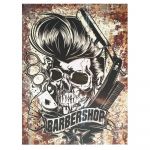Barber Shop Tablou Craniu Vintage - Material produs:: Poster pe hartie FARA RAMA, Dimensiunea:: 80x120 cm