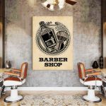 Barber Shop Tablou Vintage - Material produs:: Poster pe hartie FARA RAMA, Dimensiunea:: 70x100 cm