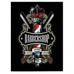 Barber Shop Tablou Shaving - Material produs:: Tablou canvas pe panza CU RAMA, Dimensiunea:: 80x120 cm