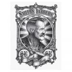 Barber Shop Tablou Smiths Barbers Vintage - Material produs:: Tablou canvas pe panza CU RAMA, Dimensiunea:: 60x80 cm