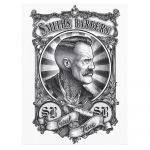 Barber Shop Tablou Smiths Barbers Vintage - Material produs:: Tablou canvas pe panza CU RAMA, Dimensiunea:: 80x120 cm