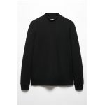 Bluza din amestec de bumbac cu model uni Luton