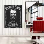 Barber Shop Tablou Shaving - Material produs:: Poster pe hartie FARA RAMA, Dimensiunea:: 60x80 cm