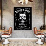 Barber Shop Tablou Shaving - Material produs:: Tablou canvas pe panza CU RAMA, Dimensiunea:: 30x40 cm