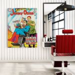 Barber Shop Tablou Superman Vintage - Material produs:: Poster pe hartie FARA RAMA, Dimensiunea:: 30x40 cm