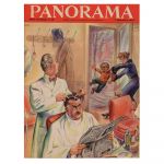 Barber Shop Tablou Panorama Vintage - Material produs:: Poster pe hartie FARA RAMA, Dimensiunea:: 50x70 cm
