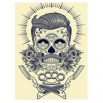 Barber Shop Tablou Shaving - Material produs:: Tablou canvas pe panza CU RAMA, Dimensiunea:: 60x80 cm