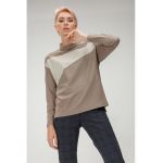 Bluza cu segment contrastant