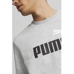 Bluza de trening cu decolteu la baza gatului si imprimeu logo Essentials