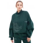 Bluza supradimensionta de trening cu guler inalt
