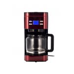 Cafetiera - 1000 W - 1.5 l - Filtru permanent - Timer 24 ore - Indicator nivel apa - Design ergonomic - Rosu/Negru