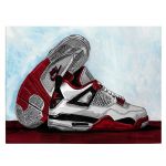 Jordan 4 Fire Red tablou - Material produs:: Poster pe hartie FARA RAMA, Dimensiunea:: 40x60 cm