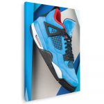 Jordan 4 tablou blue - Material produs:: Poster pe hartie FARA RAMA, Dimensiunea:: A1 59,4x84,1 cm