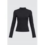 Bluza slim fit cu guler scurt