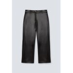 Pantaloni crop de piele ecologica