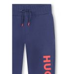 Pantaloni de trening cu imprimeu logo contrastant