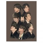 Tablou afis BTS trupa de muzica 2414 - Material produs:: Poster pe hartie FARA RAMA, Dimensiunea:: A2 42x59,4 cm