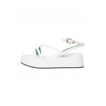 Sandale wedge de piele