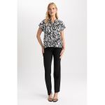 Bluza cu model si maneci cazute