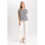 Bluza cu model si maneci cazute