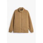 Bluza de trening din material teddy cu fermoar