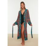 Kimono de plaja cu imprimeu