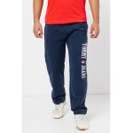 Pantaloni sport din bumbac organic cu imprimeu logo Ethan