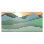 Tablou Boho peisaj minimalist verde crem 1765 - Material produs:: Poster pe hartie FARA RAMA, Dimensiunea:: 30x60 cm