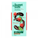 Ciocolata Amaruie cu Seminte de Canepa si Zmeura 90gr Stevia