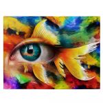 Tablou abstract ochi in forma de peste, multicolor 1436 - Material produs:: Poster pe hartie FARA RAMA, Dimensiunea:: A1 59,4x84,1 cm