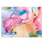 Tablou abstract imitatie marmura, roz, crem 1420 - Material produs:: Poster pe hartie FARA RAMA, Dimensiunea:: A1 59,4x84,1 cm