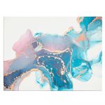 Tablou abstract imitatie marmura, albastru, auriu 1412 - Material produs:: Poster pe hartie FARA RAMA, Dimensiunea:: A1 59,4x84,1 cm