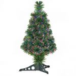 Brad de Craciun Artificial cu 55 de ramuri, decoratiune de craciun cu 4 culori, brad Verde Φ35×60cm HOMCOM | Aosom RO