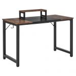 HOMCOM birou stil industrial, suport monitor, 120x60x73,5cm | AOSOM RO