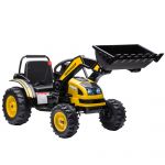 HOMCOM Buldozer Electric Galben pentru Copii 3-5 Ani, Jucărie Interactivă cu Baterie 6V și Viteză Sigură | Aosom Romania