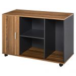 HOMCOM Dulapior de Birou Modern Nuc Gri Design Elegant și Funcțional 100x40x66cm pentru Casa și Cabinet | Aosom Romania