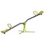 HOMCOM Leagan Basculant si Rotativ de Gradina pentru Copii in Metal, Verde si Gri