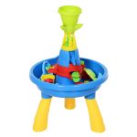 HOMCOM Masă de Activități Educativă pentru Copii, cu 21 Accesorii, din PP Certificat, 46x46x72cm, Albastru | Aosom Romania