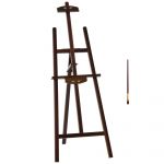 HOMCOM Sevalet Pictura Studio Profesional Inaltime si Inclinare Reglabile din Lemn 51.5x71.5x134.5, Culoare Cafea