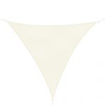 Outsunny Cort Parasolar Triunghiular Protecție UV, Perfect pentru Grădină, Terasă, Alb Crem, 4x4x4m | Aosom Romania